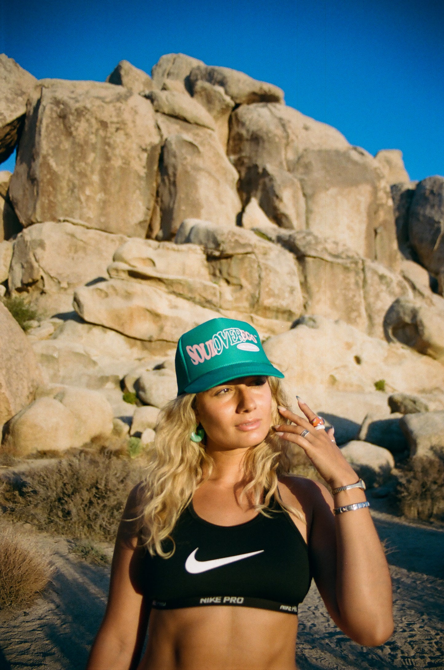 SOE TEAL TRUCKER HAT